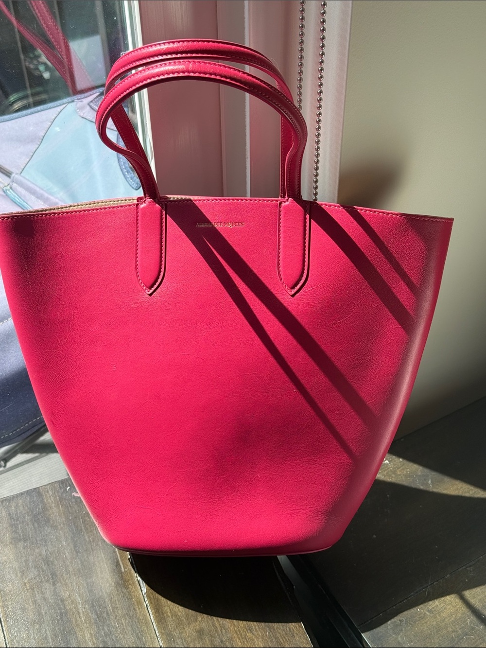 Alexander McQueen hot pink tote